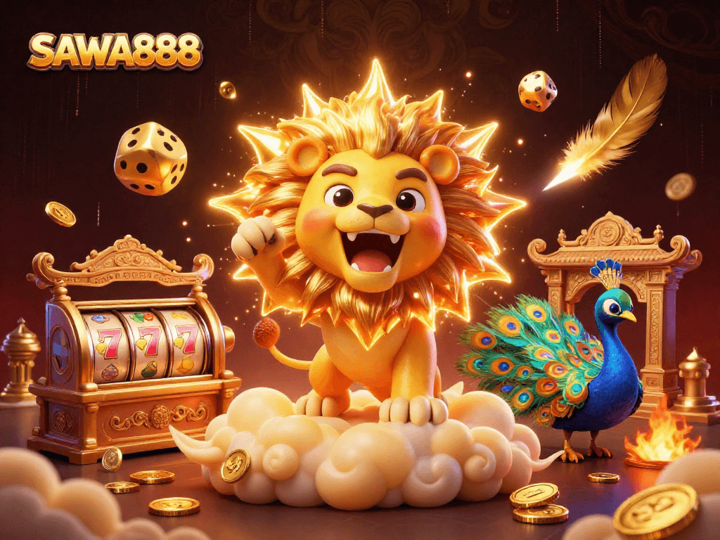 SAWA888 unleashes the thrill of winning with golden dice and lively slot games.