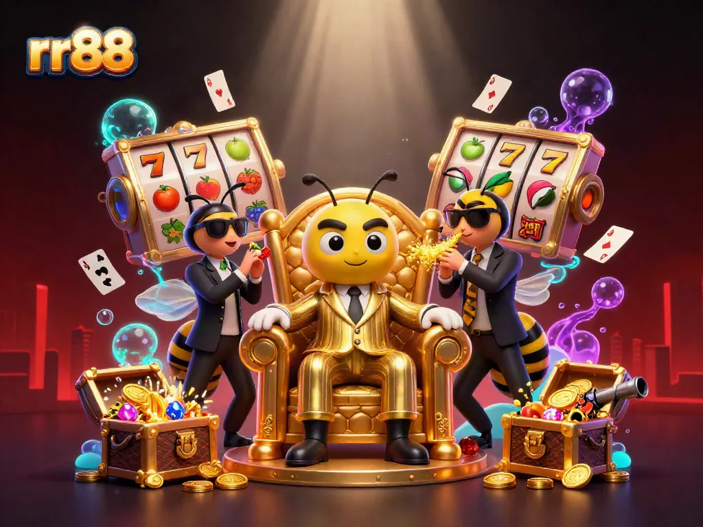 Engage in thrilling gameplay at rr88 with vibrant slots, treasure chests, and animated characters.
