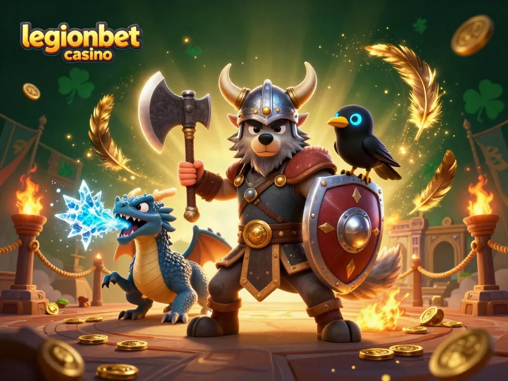 Experience thrilling gaming at legionbet casino with epic characters and casino elements.