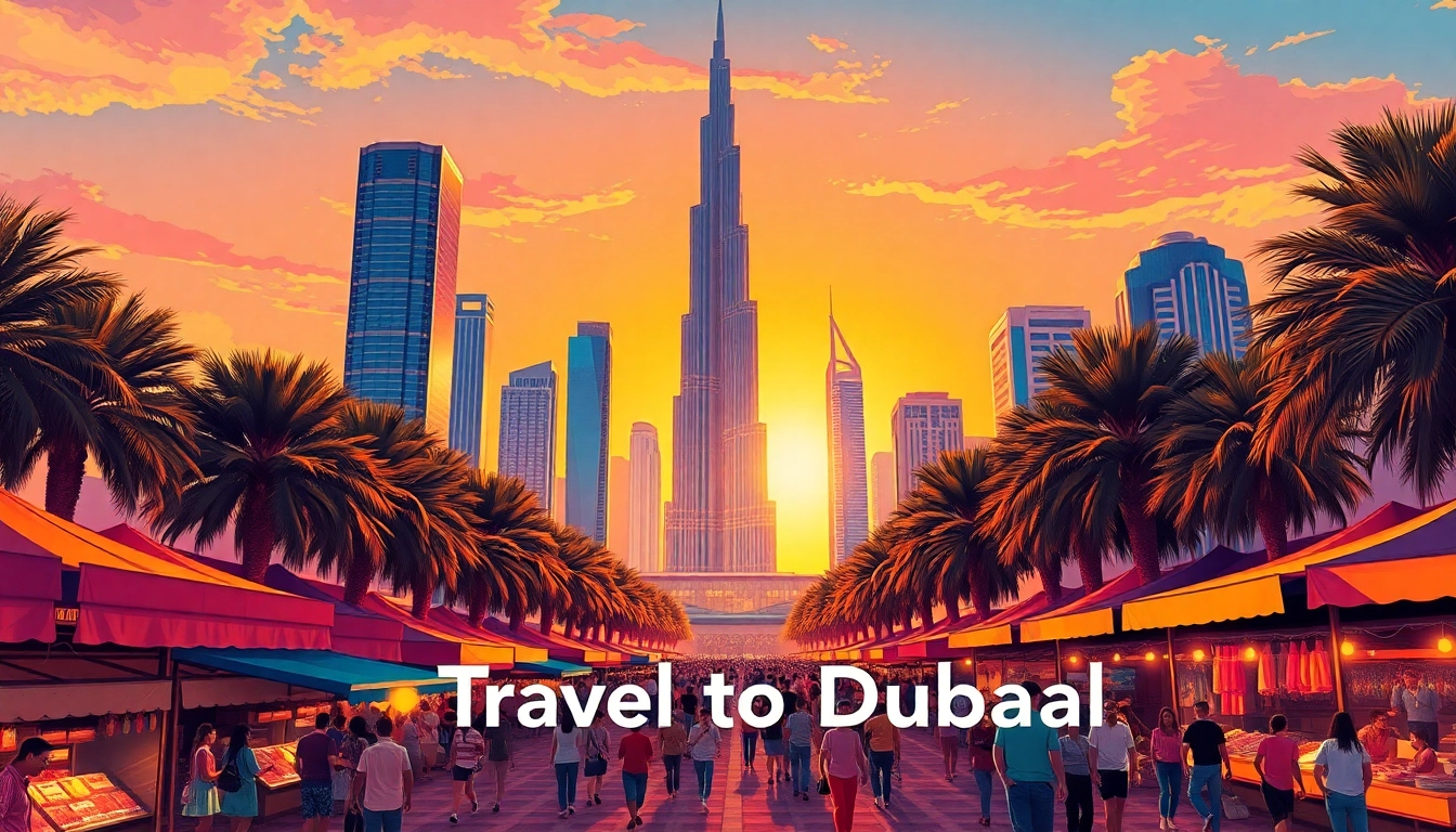 Explore the stunning skyline of Dubai during sunset, perfect for travel to Dubai enthusiasts.
