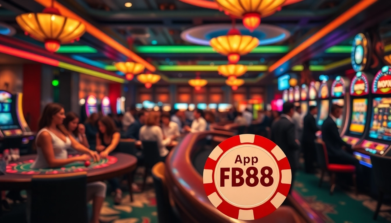 Tải App FB88 to experience thrilling poker games and exciting roulette actions at the vibrant casino floor.