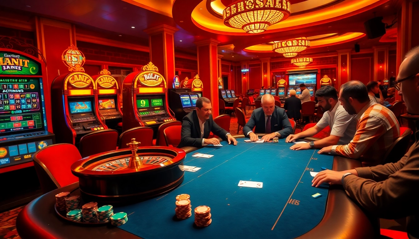 Engage in thrilling poker action at bancaonline88 with vibrant casino tables and lively players.