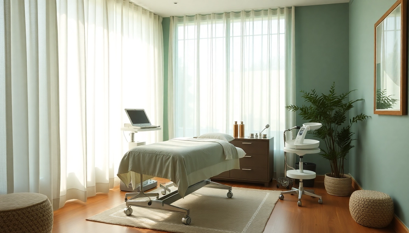 Experience a rejuvenating tratament facial sibiu in a tranquil setting with soothing colors and elegant decor.