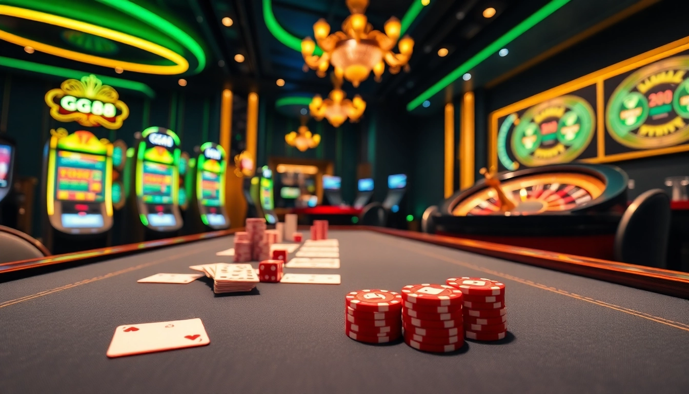 Experience high-stakes gaming at GG88 with live dealers and luxurious casino visuals.