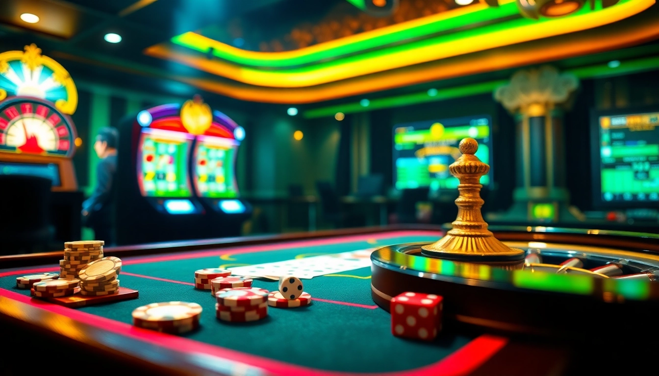 Engage in exciting gaming at ingat bola88 with vibrant casino tables and thrilling online interfaces.