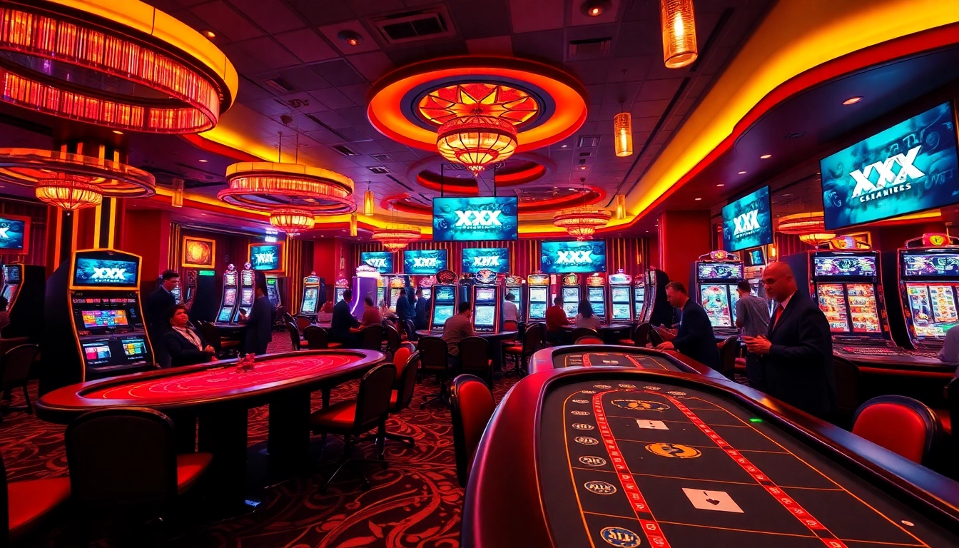 Experience the thrill of XXX games in a vibrant casino atmosphere filled with exciting gaming elements.