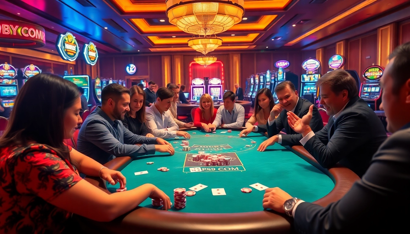 Experience the thrill of PS99 COM gaming at a vibrant casino table.