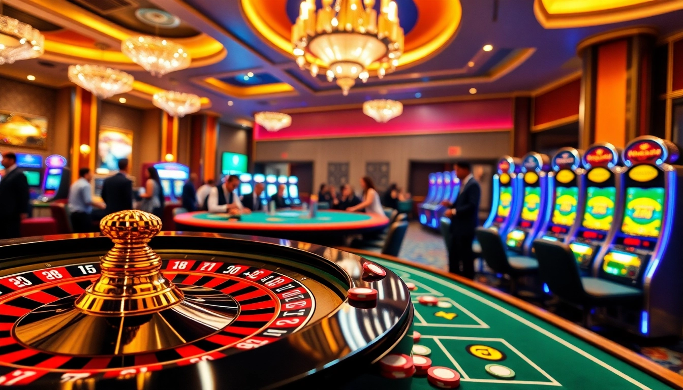 Experience the excitement of dom88.us.com with vibrant casino scenes and professional dealers.