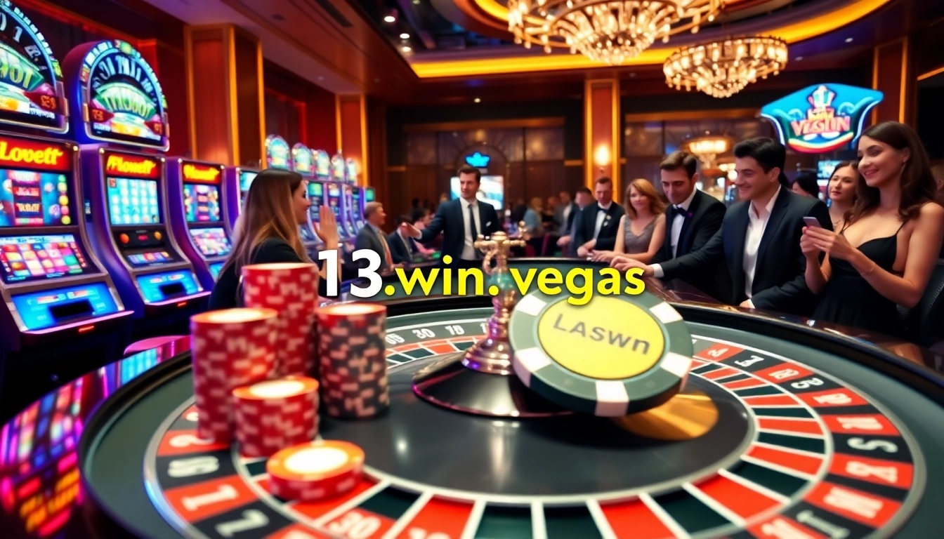 Experience thrilling gameplay at https://13win.vegas/ with vibrant casino lights and engaging roulette action.