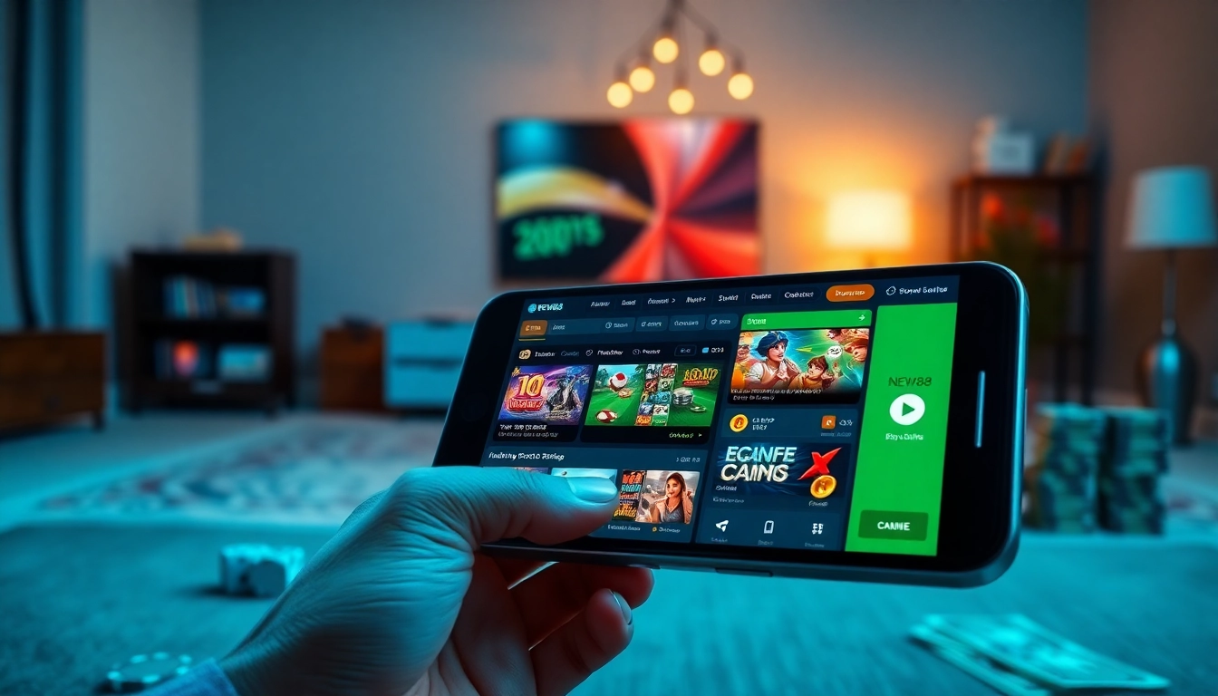 Experience the exciting interface of new88go.com showcasing online gambling options like slots and sports betting.