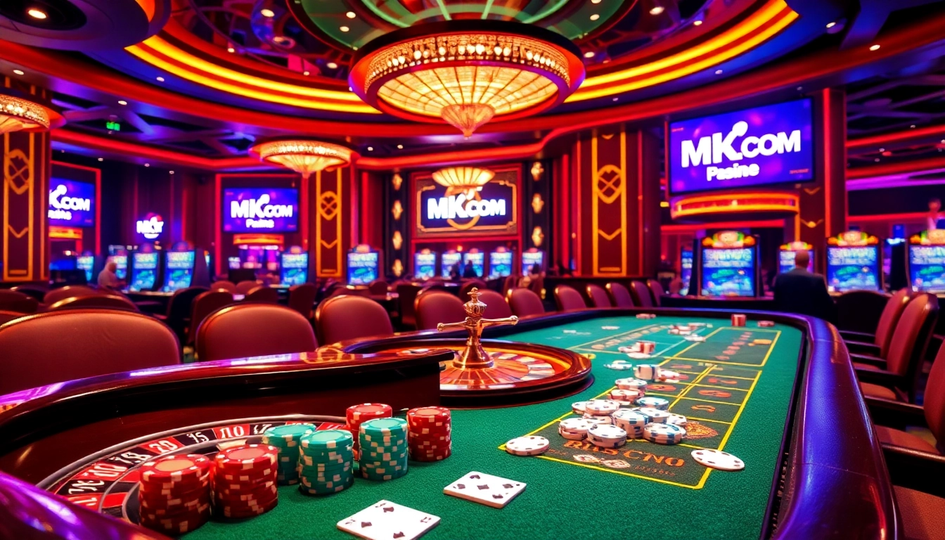 Experience the thrilling excitement of gambling at MK8.COM with luxurious casino visuals.