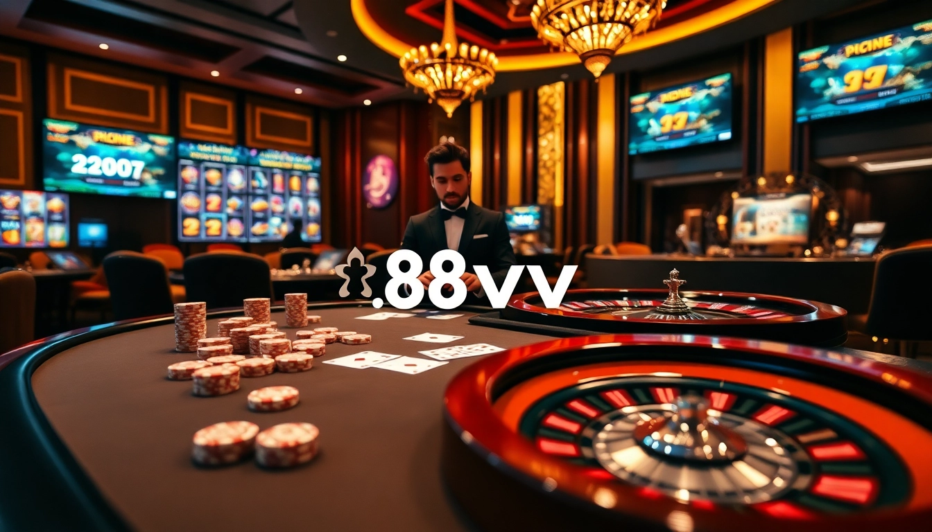 Play exciting games at 88vv casino with vibrant tables and thrilling card action.