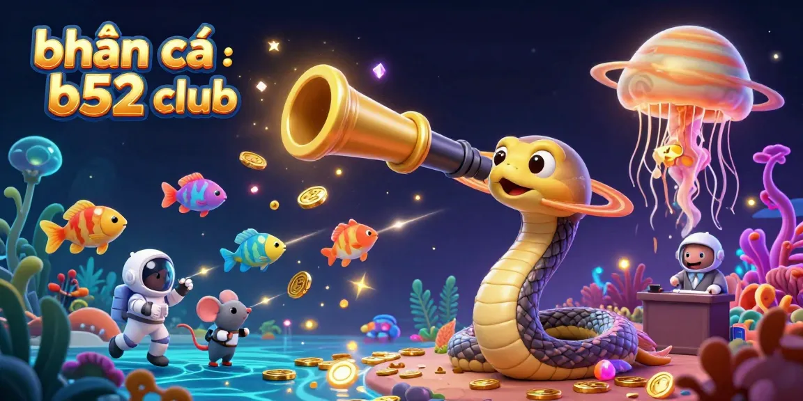 Shoot colorful fish in the bắn cá b52 club, vibrant underwater scene with rich 3D graphics.