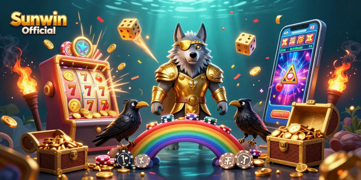 Engage with Sunwin Official via dynamic casino games featuring jackpot excitement and vibrant gaming elements.